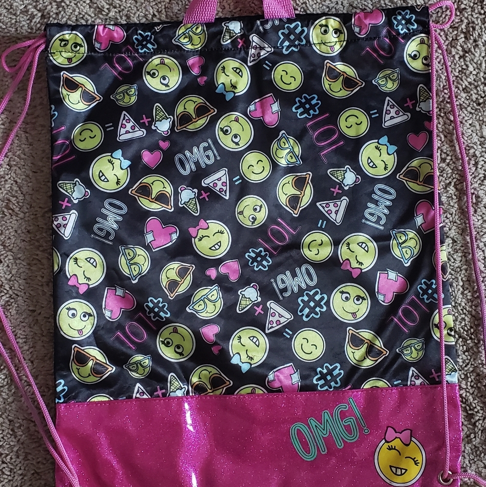 Emoji drawstring bag